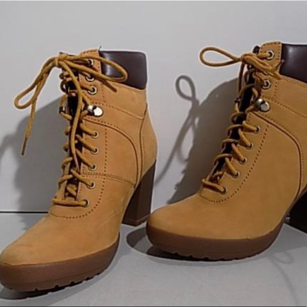 Timberland A1KD3 Camdale Tan Lace Up Field Boots Women's 7.5